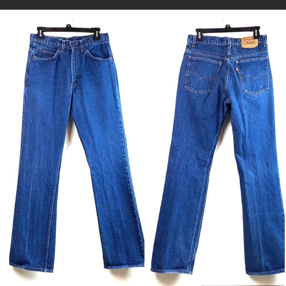 Vintage Levi’s High Waist Orange Tab 32x34 Dark Wash Straight Leg Jeans